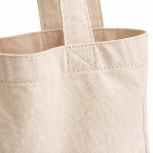 Sac fourre-tout en toile de coton naturel non blanchi |   Sac fourre-tout écologique avec logo personnalisé |   Vente en gros, Fabriqué en Thaïlande - Product Image 3