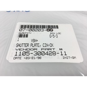 TOKYO ELECTRON TEL 1105-300428-11 SHUTTER PLATE - อุปกรณ์และอะไหล่เซมิคอนดักเตอร์ระดับโลกที่เชื่อถือได้ - Product Image 1