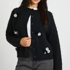 New <b>Cardigan</b> Solid Color Button V-neck Sweater Loose Outer Sweater & <b>cardigan</b> - Product Image 1