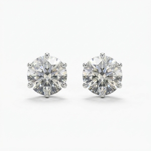 Luxury 10k White Gold Fancy Shape Diamond <b>Stud</b> <b>Earrings</b> Marquise Oval <b>Emerald</b> Cut Bezel Jewelry for Women - Product Image 1