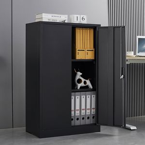 Adjustable Shelf Metal Storage <b>Cabinet</b> with Locking Doors Folding Filing Storage <b>Locker</b> File <b>Cabinets</b> - Product Image 1