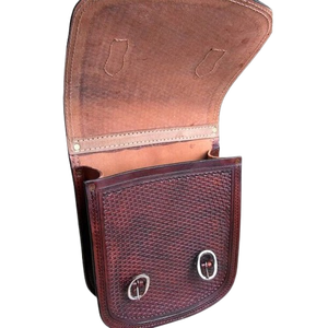 Alforjas de Cuero Estilo Western, Alforja Doble para Montar a Caballo, Alforja de Cuero Genuino Hecha a Mano de Primera Calidad para Equitación y Senderismo - Product Image 3