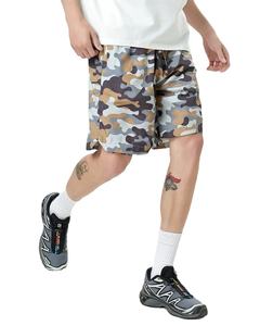 กางเกงขาสั้นลายพรางสำหรับผู้ชายกางเกงแนวสตรีทเอวยางยืดลำลองฤดูร้อนผ้าโพลีเอสเตอร์ระบายอากาศได้ดีแห้งเร็วสำหรับกลางแจ้ง100% - Product Image 1