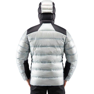 Men's Hooded Down Coat <b>Silver</b> Black <b>Puffer</b> <b>Jacket</b> Casual Winter Outerwear with Zipper Closure Standard Fit - Product Image 3