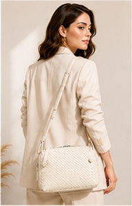 Sac à bandoulière Gravs en cuir véritable fait main, style bohème anglais, pour femmes, 27x5x20 cm, fermeture éclair, usage quotidien - Product Image 4