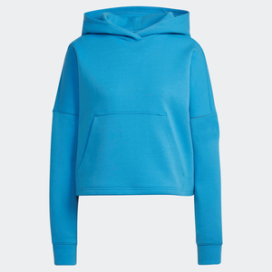 Sweat-shirt à capuche court bleu pour femme, à manches longues, avec poche kangourou, style décontracté, streetwear, mode, vêtement de sport - Product Image 6
