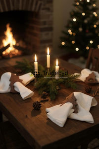 Elegante Anillo para Servilletas de Madera Clásico, Duradero, Ecológico, de Lujo, Hecho a Mano, Decoración para Mesa de Comedor, Decoración para Mesa de Boda de Hotel - Product Image 2