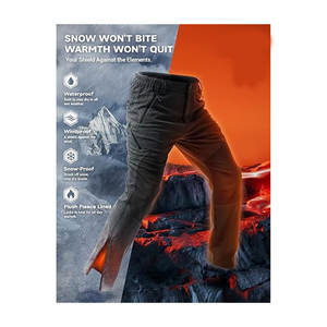 Pantalones de Esquí para Hombre, Forrados de Polar, Impermeables, de Invierno, con Aislamiento Térmico, Cierre de Cremallera en la Parte Inferior de la Pierna, para Senderismo, Snowboard y Esquí - Product Image 5