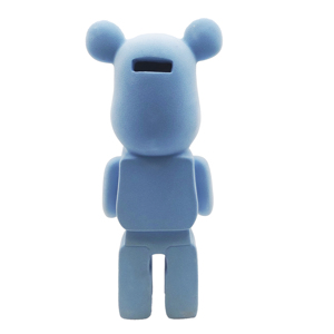 Figura de Oso Azul de Dibujos Animados, Figura de Cerámica Pintada a Mano, Arte Animal Coleccionable, Estatua Decorativa - Product Image 5