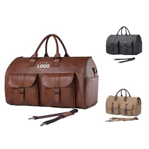 DERVO INTERNATIONAL INDUSTRY กระเป๋าเดินทางสุดหรู น้ำหนักเบา ขนาดใหญ่ สำหรับวันหยุดสุดสัปดาห์ แบบ Unisex สีดำ หนัง  ซิปแบบสปอร์ต - Product Image 1