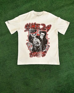 เสื้อยืดโอเวอร์ไซส์ผู้ชายสุดฮิต ผ้าฝ้าย 100% ประดับเพชร พิมพ์ลายกราฟิกแบบ DTG หนานุ่ม แขนสั้น - Product Image 4