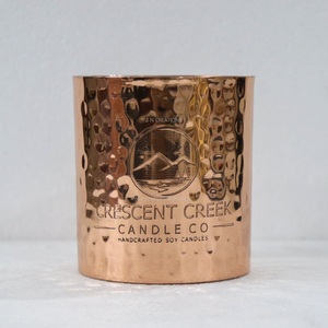 Recipientes de Cobre Hechos a Mano Personalizados para Velas, Recipientes Metálicos Martillados para Velas Votivas, Frascos con Tapa Decorativos, Aromatizados, Resistentes al Calor, Acabado Mate, 18 oz - Product Image 5