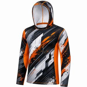 เสื้อตกปลาแบบมีฮู้ด พิมพ์ลายตามสั่ง แห้งเร็ว - Product Image 6