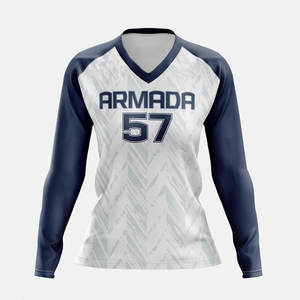 เสื้อวอลเลย์บอลแขนยาวแบบยูนิเซ็กซ์ OEM ขายส่ง ผลิตตามสั่ง ผ้าโพลีเอสเตอร์ 100% ระบายอากาศได้ดี แห้งเร็ว น้ำหนัก 240 กรัม รุ่น Six Trend Sports - Product Image 6