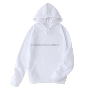 เสื้อฮู้ดแทรคสูทผ้าฟลีซคอตตอน/โพลีเอสเตอร์สั่งทำขายส่งสำหรับฤดูหนาว แบบไร้ตะเข็บ ยูนิเซ็กส์ ไซส์พลัส ไซส์ใหญ่พิเศษ รับผลิตแบบ OEM - Product Image 4