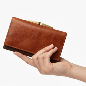 Custom Logo Leather <b>Wallet</b> for Women <b>with</b> Elegant Finish Multiple <b>Card</b> <b>Holders</b> and Secure Cash Storage - Product Image 1