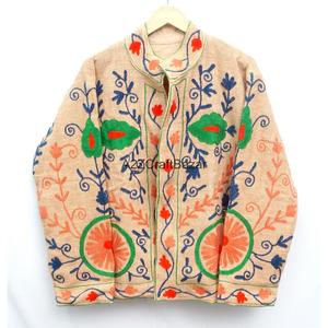 Lot en gros de vestes ethniques traditionnelles indiennes en coton TNT brodé Suzani, écologiques et respirantes, pour femmes et filles - Product Image 4