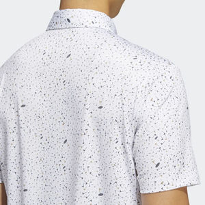 Polo de golf para hombre de poliéster tejido con estampado en el cuello y manga corta - Product Image 5
