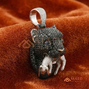 Pendentif Panthère Noire Moissanite Iced Out, Collier Hip Hop en Argent, Breloque Animale Personnalisée Bling, Bijoux Streetwear - Product Image 3