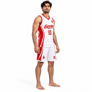 Ensemble de maillots et shorts de basket-ball personnalisés, légers, respirants, à séchage rapide, vêtements de sport pour l'entraînement, les matchs de ligue - Product Image 4