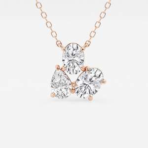 Colgante Ovalado y en Forma de Pera con Mosaico de 1 ¼ Quilates, Elegante Joyería Brillante con Diamantes Cultivados en Laboratorio, Regalo para Mujer - Product Image 2