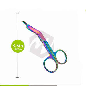 Lister Bandage Scissors Premium Medical Grade Stainless Steel Shears Multi Colored Rainbow <b>Titanium</b> Finish Medic Instruments - Product Image 5