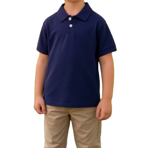 Suéter de Manga Corta para Niños, 100% Algodón, Color Sólido, Corte Holgado, Informal, Transpirable, para Primavera/Verano, Estilo Informal para Hermanos - Product Image 1