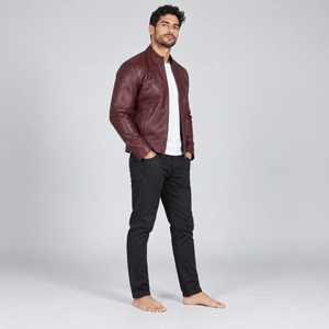 Fashion <b>men</b> <b>leather</b> <b>jacket</b> combining durable quality smooth texture comfortable lining and versatile style for daily outfits - Product Image 2