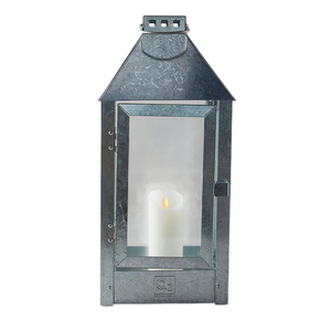 Lanterne à bougie en acier galvanisé de style farmhouse, grande taille, avec poignée, pour intérieur/extérieur, lanterne décorative de jardin à bon prix - Product Image 1