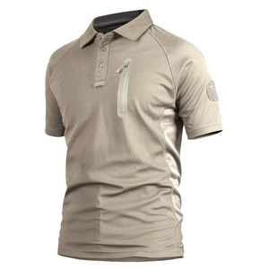 Polo élégant pour homme grande taille, haute qualité, broderie personnalisée, poche zippée, vêtement décontracté - Product Image 1