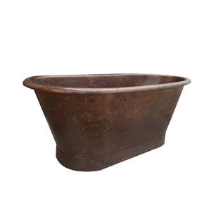 First Class New Copper Bathtub Matte Finishing Copper Freestanding Bathtub Plain Luxurious Handicrafts Bulk Wholesaler - Product Image 1