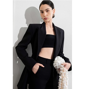 New Collection Women's <b>Blazer</b> <b>Set</b> Elegant DOUBLE-BREASTED SCULPT <b>BLAZER</b> New Relaxed-Fit Notched Collar Women's <b>Blazer</b> Suit - Product Image 2