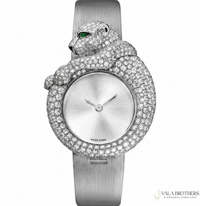 Reloj Cartier con Diamantes de 28 mm, Acero Inoxidable, Cristal de Zafiro, Cuarzo Analógico, Reloj de Pulsera de Lujo para Mujer con Motivo de Pantera - Product Image 1