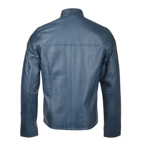 Chaqueta Varsity de Cuero Genuino para Hombre, Talla Grande, con Cuello Alto y Logotipo Frontal, Recién Llegada en 2026 - Product Image 2