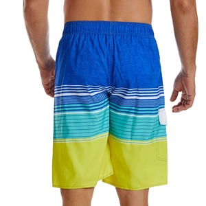 Shorts de bain rayés pour hommes, séchage rapide, avec cordon de serrage, bermudas dégradés, tenue décontractée de plage - Product Image 2