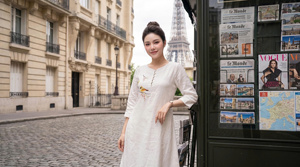 Vestidos Casuales de Mujer Bordados a Mano 100% en Lino de Seda Importado de Alta Calidad de Vietnam - Product Image 4