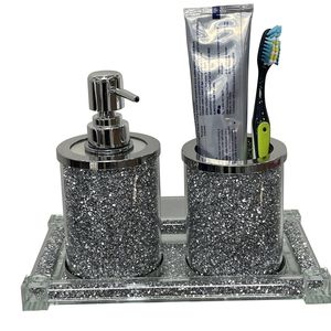 Ambrose 3 pezzi Set bagno Dispenser sapone porta spazzolino con vassoio - Product Image 6