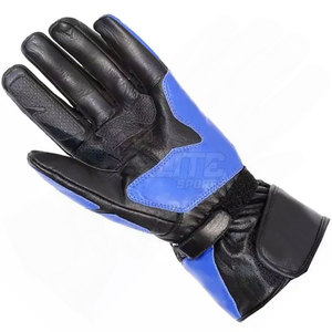 Lightweight Durable Comfortable Leather Motorbike <b>Gloves</b> Hand Grips <b>Touchscreen</b> Compatible Breathable Fabric Hook Loop Closure - Product Image 5