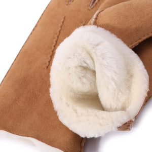 Gants en laine unie pour femmes, vente en gros |   Gants décontractés tricotés chauds pour l'hiver, longueur poignet |   Logo personnalisé OEM et ODM - Product Image 2