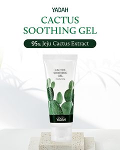 Gel apaisant au cactus YADAH 250 mL, hydratant, apaisement instantané, non collant, gel rafraîchissant transparent pour tous types de peau - Product Image 2