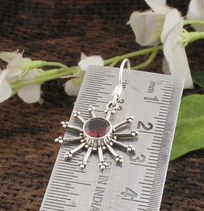 ต่างหูโกเมนสีแดงธรรมชาติ เงินแท้ 925 ต่างหูแบบติดหู โกเมนไพโรเปแท้ เครื่องประดับโกเมน ขายส่งจากผู้ผลิต - Product Image 6