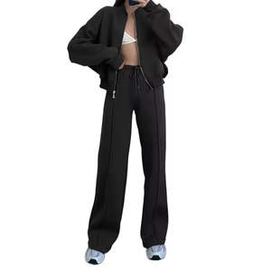 Ensemble de survêtement pour homme en coton 100% pour l'hiver, veste zippée décontractée, pantalon de survêtement en molleton, sweat-shirt à capuche, haute qualité - Product Image 4