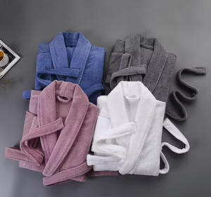 Peignoirs 100% coton éponge, qualité spa, pour femmes et hommes, absorbants, parfaits pour la plage - Product Image 3