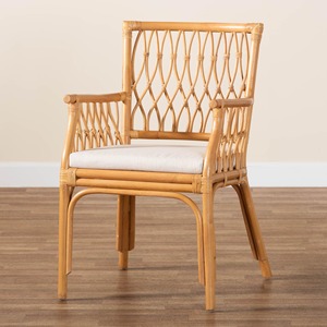 Chaise en bois massif, chaises en rotin naturel de haute qualité, meubles artisanaux en gros pour salle à manger - Product Image 1