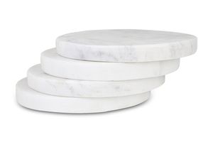 Ensemble de sous-verres en marbre naturel blanc de haute qualité, polis, ronds, décoratifs pour les fêtes, sous-verres pour boissons, tasses à café - Product Image 5