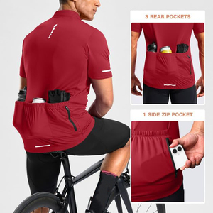Lightweight Mens <b>Cycling</b> Jersey Quick Dry Fabric Mountain Bike Shirts Breathable Mesh Panels Bicycle Clothing For Racing - Product Image 2
