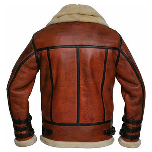 Winter Business Gentleman Warm Zipper Bomber <b>Jacket</b> Pocket Decoration PU Leather Streetwear - Product Image 5