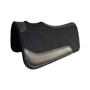 Tapis de selle western en feutre de laine haut de gamme personnalisé, équipement d'équitation, renfort en cuir, vente en gros directe d'usine - Product Image 3