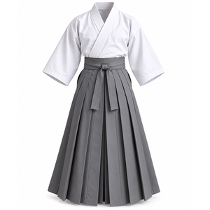 Maßgeschneiderte Farbige Japanische Hakama Kampfkunst-Anzüge Traditionelle Aikido Iaido Uniform mit Plissierter Hose Großhandelslieferant - Product Image 4