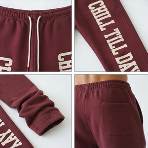 Pantalones Deportivos Personalizados con Estampado Desgastado, Pantalones de Invierno Ecológicos y Resistentes, Pantalones Deportivos de Felpa Francesa de 400 GSM - Product Image 6